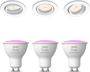 Philips Enneper Inbouwspots - 3 Stuks - Wit - Incl. Philips Hue White & Color Ambiance Gu10