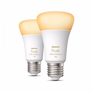 Philips Hue STANDAARDLAMP A60 E27 2-pack WARM TOT KOELWIT LICHT