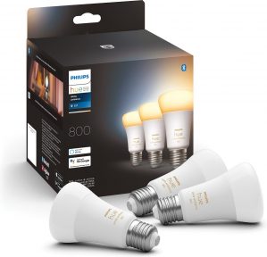 Philips Hue Slimme Lichtbron E27 Triopack - White Ambiance - 8,5W - Bluetooth - 3 Stuks