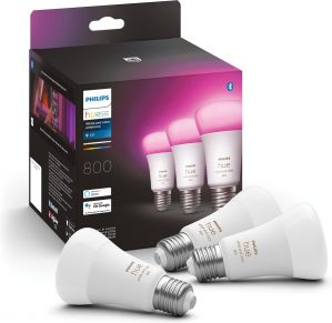 Philips Hue Slimme Lichtbron E27 Triopack - White and Color Ambiance - 9W - Bluetooth - 3 Stuks