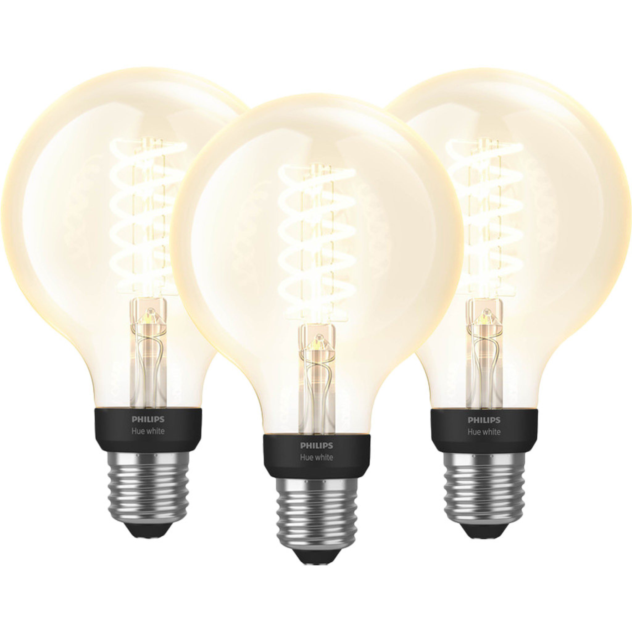 Philips Hue Filamentlamp White Globe E27 Bluetooth 3pack Smart Gear Compare