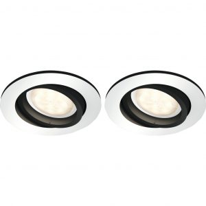 Philips Hue Milliskin inbouwspot White Ambiance Aluminium - rond Duo Pack