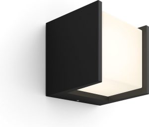 Philips Hue Outdoor Fuzo muurlamp - White - zwart - smal - open - IP44