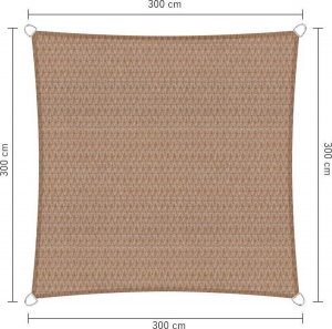 SMART schaduwdoek vierkant 3x3 zand