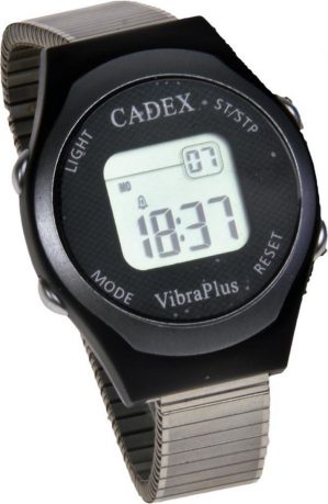 Cadex Vibra Plus - Medicijnhorloge - 8 alarmfuncties - lock functie-Metalen rekband
