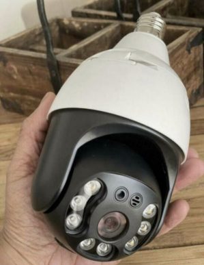 Camera Dome PTZ (Wi-Fi) voor Indoor en/of Outdoor met E27 fitting Camera dome PTZ met E27 connector