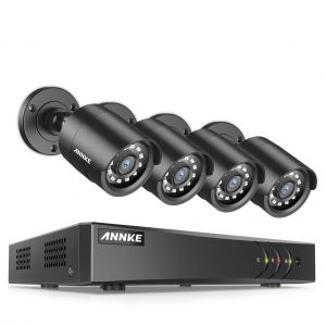 FullHD 1080P Beveiligingscamera set met 4x 2MP Bullet Camera's Zwart Indoor/Outdoor