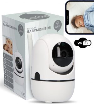Loflie Babyfoon met Camera en App Wifi & Huisdiercamera - HD Beveiligingscamera voor Binnen - Huisdier Camera Beveiliging Draadloos Wifi