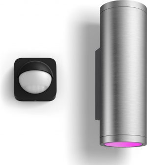 Philips Hue Appear Outdoor wandlamp - White and Color Ambiance - zilver - Buiten - 1 bewegingssensor