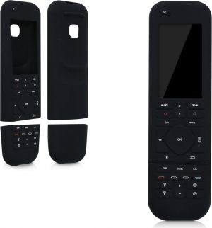 kwmobile Hoes voor Logitech Harmony Elite - Siliconen hoes voor afstandsbediening in zwart