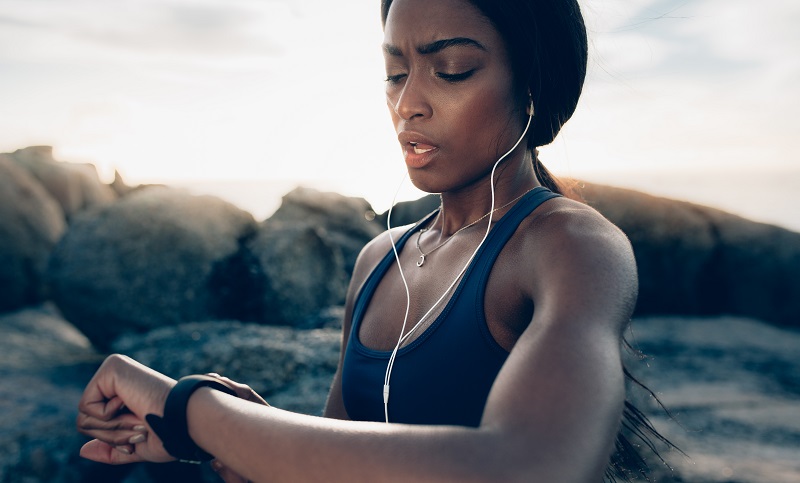 sporten met een smartwatch