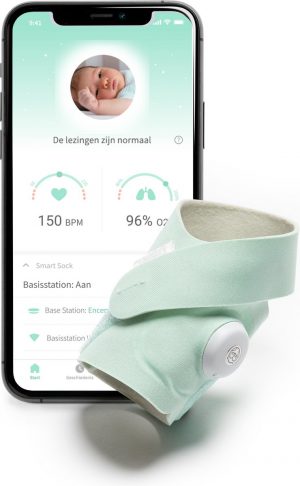 Owlet Smart Sock 3 - Babymonitor met Zuurstof- & Hartslagmeter (0-18 maanden) - Muntgroen