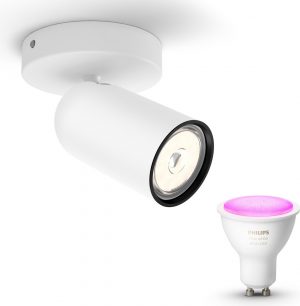Philips MyLiving PONGEE Opbouwspot - Wit - 1 lichtpunt - Incl. Philips Hue White & Color Ambiance Gu10
