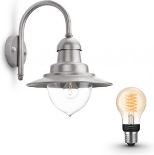 Philips Raindrop muurlamp - 1-lichts - grijs - Incl. Philips Hue White Filament staandaarlamp E27