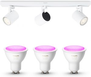 Philips myLiving Runner Opbouwspot - LED - Wit - 3 lichtpunt - Incl. Philips Hue White & Color Ambiance Gu10