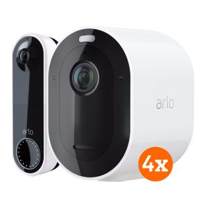 Arlo Pro 4 Spotlight Wit 4-pack + Arlo Wire Free Video Doorbell Wit