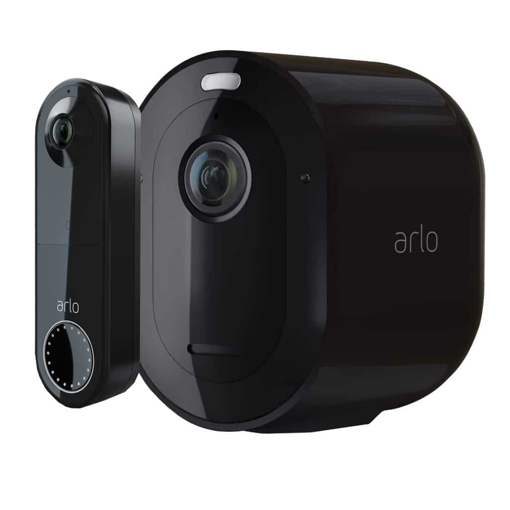Arlo Pro 4 Spotlight Zwart + Arlo Wire Free Video Doorbell Zwart