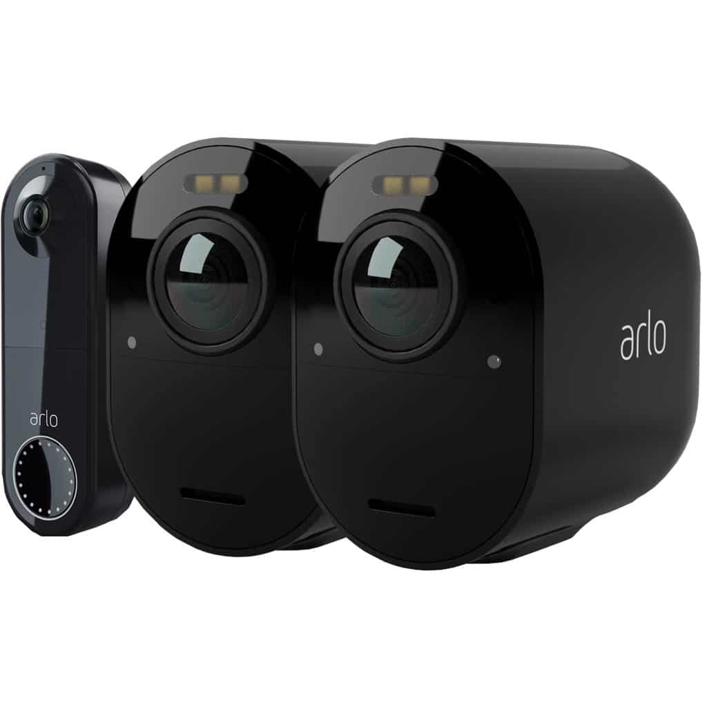 Arlo Ultra 2 4K Zwart 2Pack + Arlo Wire Free Video Doorbell Smart