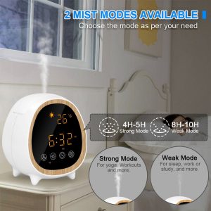WiFi- Intelligente diffuser- 200 ml slimme luchtbevochtiger -Klok-Weerstation