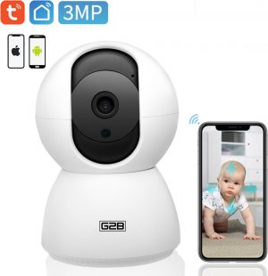 G2B Babyfoon met Camera en App - Intelligente Baby Monitor - Slimme Beveiligingscamera - NIEUW - WiFi - 3MP Super HD 1536p - Sterke Encryptie - Nachtzicht - Professioneel