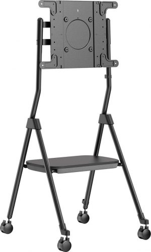 Maclean - TV Touch Monitor Stand met Wielen 32-55" TV Stand Compatibel met Microsoft Hub 2S en Samsung Flip tot 50kg max VESA 600x400