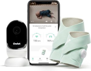 Owlet - Monitor Duo Plus - Smart Sock en camera - Babymonitor met zuurstof- & hartslagmeter (0 maanden - 5 jaar) - Muntgroen