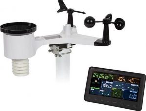 Perel WiFi Weerstation met Groot Kleurendisplay en Weergave Binnen-/Buitentemperatuur