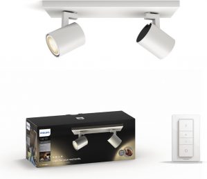 Philips Hue Runner opbouwspot - White Ambiance - wit - basis - 2 lichtpunten - incl. dimmer switch