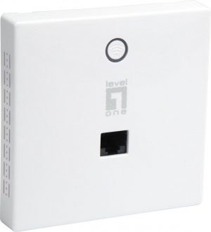 LevelOne WAP-8221 AC750 Dual Band PoE Wireless Access Point [WiFi 802.11ac, Wall Mount, Controller]