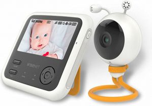 Wisenet | Babyview Eco Flex | Babyfoon met HD camera en monitor | Via wifi | Makkelijke houder voor muur |