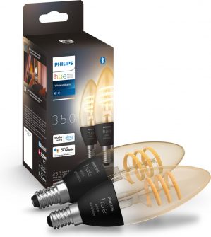 2-pack E14, Candle, Led, CRI 80, Energie-efficiëntielabel G, 350 lm, 2200-4500K