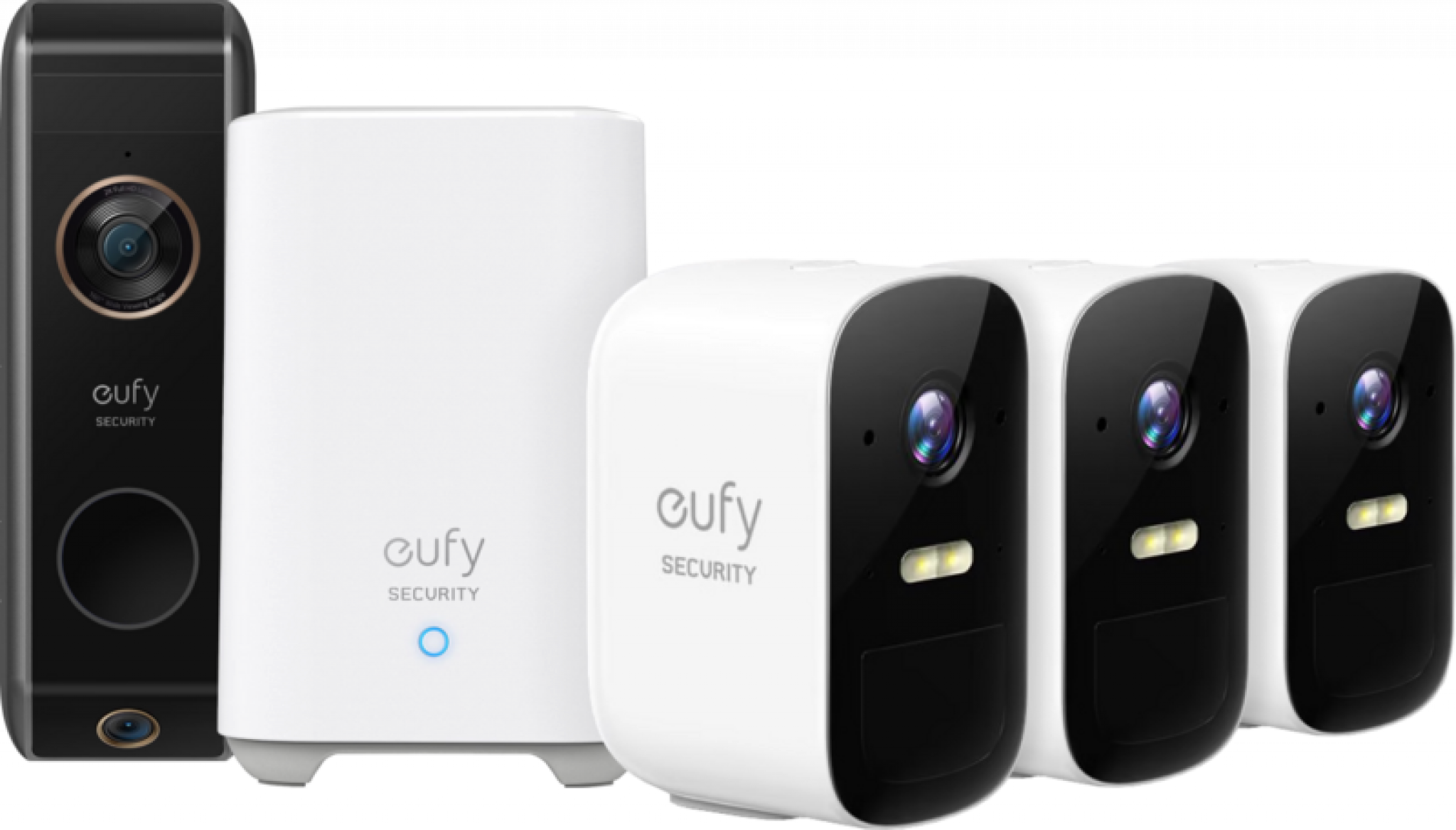 Eufycam by Anker 2C 3-pack + Eufy Video Doorbell Dual 2 Pro - Smart ...