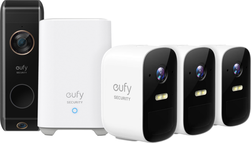Eufycam by Anker 2C 3-pack + Eufy Video Doorbell Dual 2 Pro