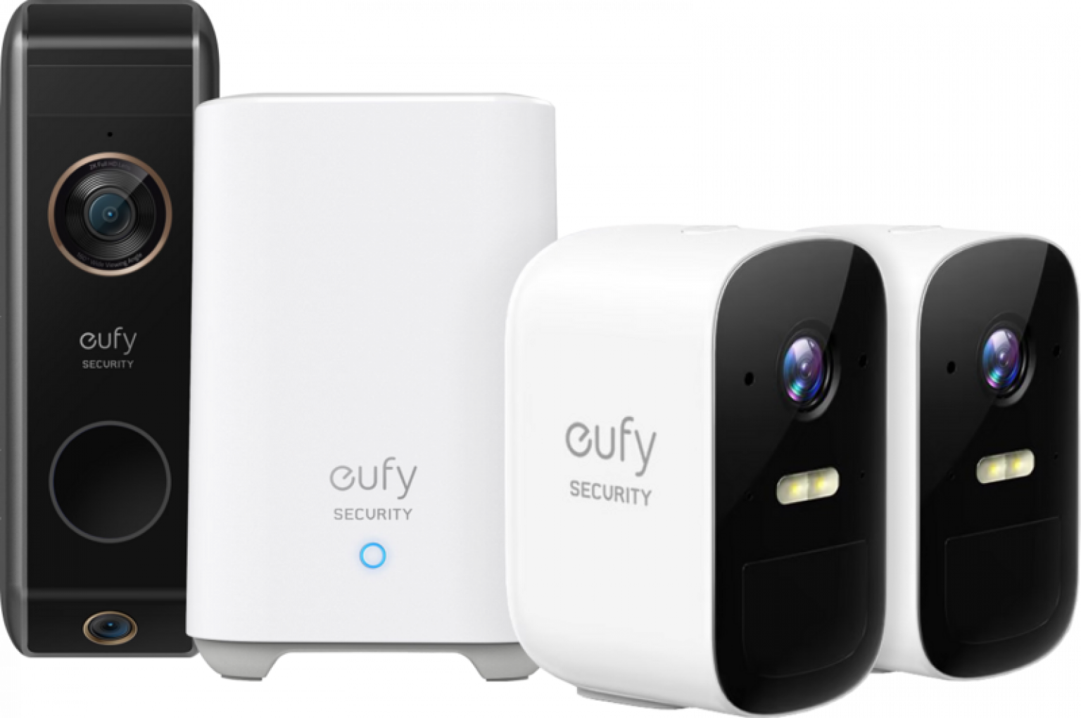 Eufycam by Anker 2C Duo Pack + Eufy Video Doorbell Dual 2 Pro Smart Gear Compare