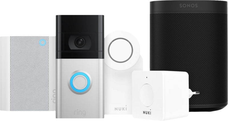 Ring Video Doorbell 4 + Ring Chime Gen2+ Nuki Smart Lock 3.0+Bridge + Sonos One Zwart
