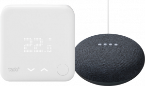 Tado Slimme Thermostaat V3+ Startpakket + Google Nest Mini Grijs
