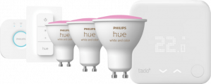 Tado Slimme Thermostaat V3+ Startpakket + Philips Hue White & Color 3-pack GU10