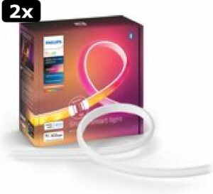 2x Philips Hue gradient lightstrip 1 meter uitbreiding - White and Color Ambiance - Bluetooth