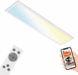 BRILONER - LED paneel - 28W - 3000 lm - CCT regeling - nachtlichtfunctie, timerfunctie, geheugenfunctie - dimbaar via afstandsbediening - met Amazon Echo en Google Home bruikbaar - IP20