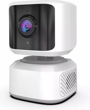 Full HD LAN/Wifi Babyfoon met Camera - Met App - Camera Beveiliging - 1080P - Automatisch Volgen - Geluid en Bewegingsdetectie - 4G/5G - Spraakfunctie - Nachtvisie - Wit