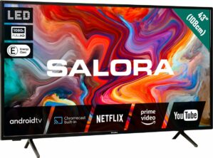 Salora 43FA220 tv 109,2 cm (43") Full HD Smart TV Wifi Zwart met ingebouwde Google Chromecast