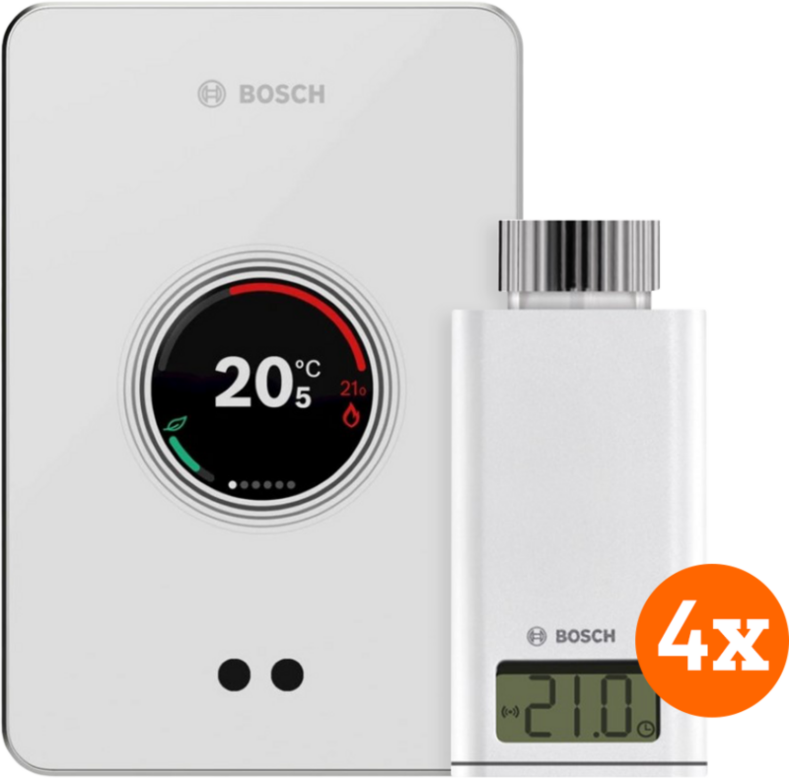 Bosch EasyControl CT200 wit + 4x Bosch EasyControl Smart Radiator Thermostat RT10RF Smart