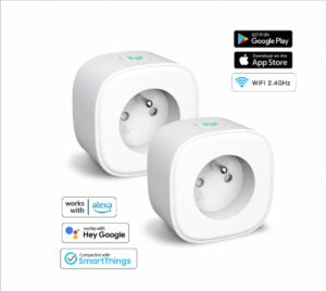 ELMAK Wi-Fi Slimme stekker - Smart plug 16A | 3500 Watt | 220-240V | BE-FR model met penaarding
