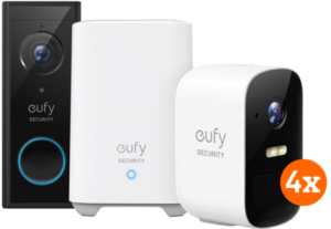 Eufycam 2C 4-pack + Eufy Video Doorbell Battery
