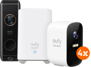 Eufycam 2C 4-pack + Eufy Video Doorbell Dual 2 Pro