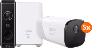 Eufycam 5-pack + Eufy Video Doorbell Dual 2 Pro