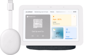 Google Chromecast 4K met Google TV + Google Nest Hub 2 Charcoal