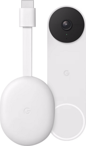 Google Chromecast HD met Google TV + Google Nest Doorbell