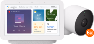 Google Nest Cam 6-pack + Google Nest Hub 2