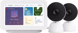Google Nest Cam Indoor Wired Duo pack + Google Nest Hub 2